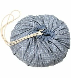 Outlet 😉 Play&Go Legetæppe - Ø140 - Grid Blue 🎉