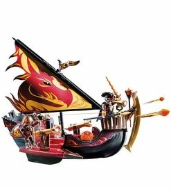 Bedste salg ✨ Playmobil Novelmore - Burnham Raiders Ildskib - 70641 - 55 Dele 👍