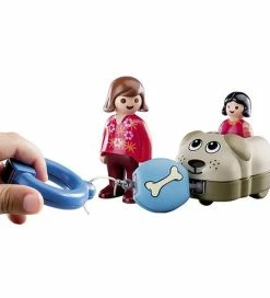 Promo 🛒 Playmobil 1.2.3 - Min Trækhund - 70406 - 6 Dele 🎉