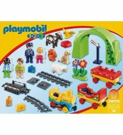Kupon 🎉 Playmobil 1.2.3 - Mit Første Togsæt - 70179 - 36 Dele 🔔 -Billig legetoej butik DV961 2
