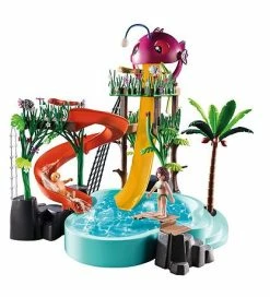 Rabat 🌟 Playmobil Family Fun - Badeland Med Rutsjebane - 70609 - 132 Del 😀