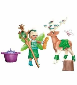 Brandudsalg 🛒 Playmobil Ayuma - Forest Fairy Med Totemdyr - 70806 - 39 Dele 🔔