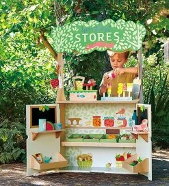 Bedste Pirce 🤩 Tender Leaf Trælegetøj - 2i1 Teater Og Købmandsbod 🔔 -Billig legetoej butik DW215 4