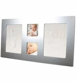 Promo 🧨 Dooky Hånd- Og Fodaftryk Sæt - Happy Hands - Silver 🥰