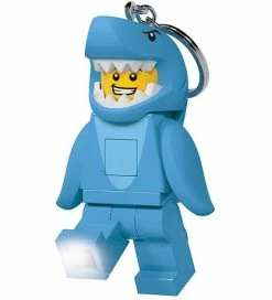 Budget 🥰 LEGO Nøglering M. Lommelygte - Lego Shark Suit Guy 🛒