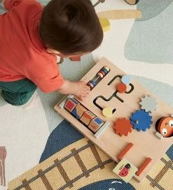 Billig 🔥 Kids Concept Gåvogn - Edvin - Træ/Blå 🔔 -Billig legetoej butik DW915 3