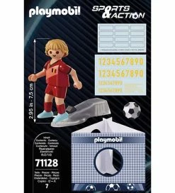Billig 🔔 Playmobil Sports & Action - Soccer Player - Belgium - 71128 - 7 ❤️ -Billig legetoej butik DX409 2