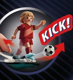 Billig 🔔 Playmobil Sports & Action - Soccer Player - Belgium - 71128 - 7 ❤️ -Billig legetoej butik DX409 3