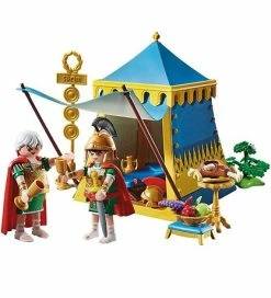 Flash udsalg ❤️ Playmobil Asterix - Officerstelt Med Generaler - 71015 - 52 Dele ✨