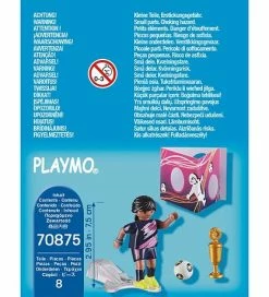 Brandudsalg 🎁 Playmobil SpecialPlus - Fodboldspiller Med Målvæg - 70875 - 8 De ✔️ -Billig legetoej butik DX487 2