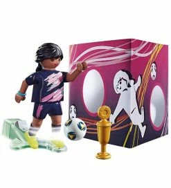 Brandudsalg 🎁 Playmobil SpecialPlus - Fodboldspiller Med Målvæg - 70875 - 8 De ✔️