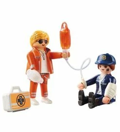 Helt ny 👏 Playmobil DuoPack - Akutlæge Og Politibetjent - 70823 - 11 Dele 🔥