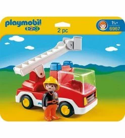 Promo 👍 Playmobil 1.2.3 - Brandbil Med Stige - 6967 - 2 Dele 🧨