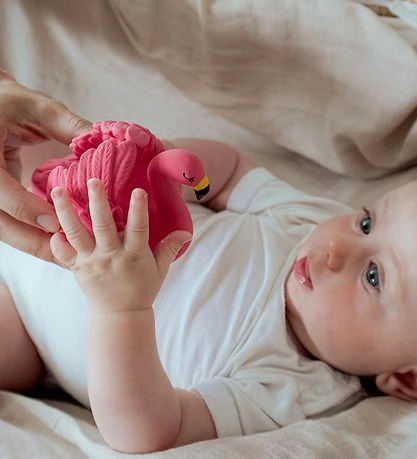 Ny 🧨 Natruba Badelegetøj - Naturgummi - Flamingo - Lyserød 😉 2 Ny 🧨 Natruba Badelegetøj - Naturgummi - Flamingo - Lyserød 😉 - Billede 2