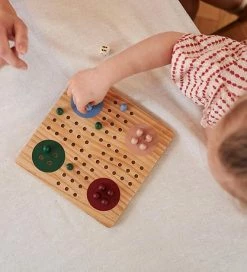 Promo ⭐ Kids Concept Brætspil - Ludo - Carl Larsson - Træ 🤩 -Billig legetoej butik DX646 2