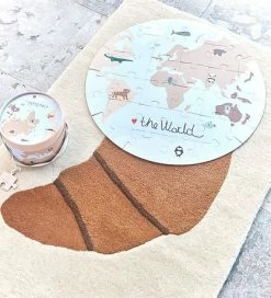 Flash udsalg ❤️ OYOY Puslespil - Verden - 32 Brikker 🎁 -Billig legetoej butik DY402 2