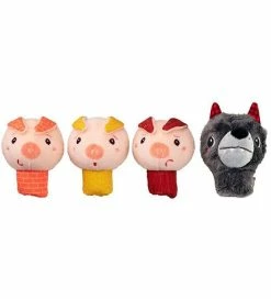 Outlet 🛒 Lilliputiens Fingerdukke - The Wolf And The 3 Little Pigs 🤩