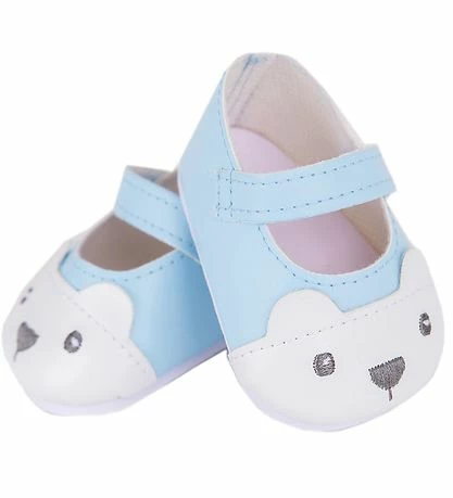 Rabat 🔔 Tiny Treasures Dukketilbehør - Sko/Sut - Blå M. Bjørn ✔️ 2 Rabat 🔔 Tiny Treasures Dukketilbehør - Sko/Sut - Blå M. Bjørn ✔️ - Billede 2