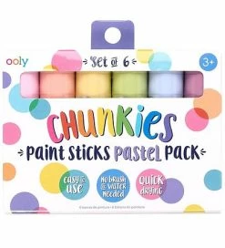 Bedste handel 🎉 Ooly Jumbo Tuscher - Chunkies Paint Sticks - 6 Stk - Pastel 🎁