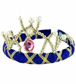 Outlet 🥰 Den Goda Fen Udklædning - Tiara M. Fløjl - Blå 👏