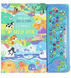 Outlet ✔️ Forlaget Bolden Bog M. Lyd - Kig & Find - Med Dyr ⭐