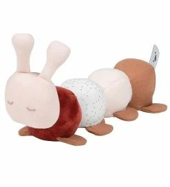 Ny 💯 Nattou Aktivitetslegetøj - Larve - 25 Cm - Rust 😉