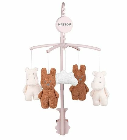 Engros 🥰 Nattou Musikuro - Musical Mobile Susie And Bonnie - Rosa/Brun ✔️ 1 Engros 🥰 Nattou Musikuro - Musical Mobile Susie And Bonnie - Rosa/Brun ✔️