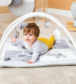 Engros 🎉 Nattou Aktivitetstæppe Tembo - 75x60 Cm - Grå/Hvid 👍 -Billig legetoej butik DZ780 2