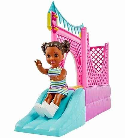 Købe 🎁 Barbie Dukkesæt - Som Babysitter - Hoppeborg Og Gyngestativ 👏 3 Købe 🎁 Barbie Dukkesæt - Som Babysitter - Hoppeborg Og Gyngestativ 👏 - Billede 3