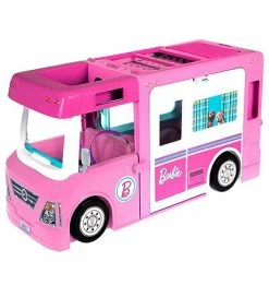 Billigst 🧨 Barbie Dukketilbehør - Barbie Eventyr Autocamper 3i1 🤩
